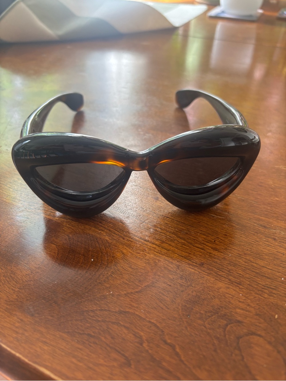 Loewe Tortoise Inflated Cat-Eye Sunglasses